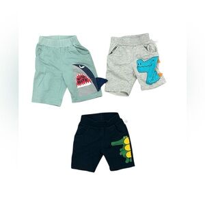 ✨Grey and blue cotton baby boy shorts Bundle of 3✨